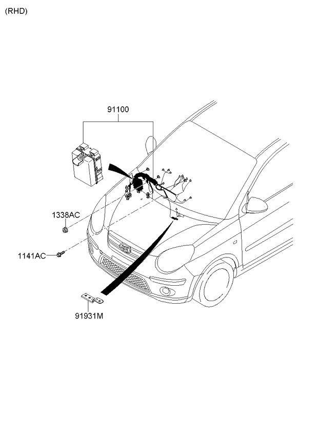 A/C SYSTEM - COOLER LINE, FRONT