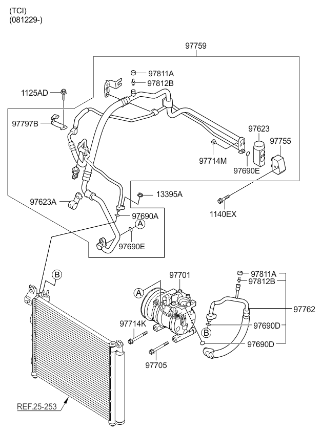 A/C SYSTEM - COOLER LINE, FRONT