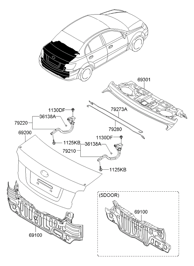 PANEL - REAR DOOR