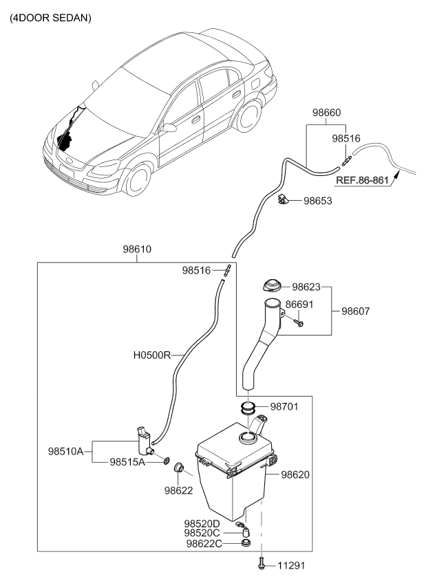 A/C SYSTEM - COOLER LINE, FRONT