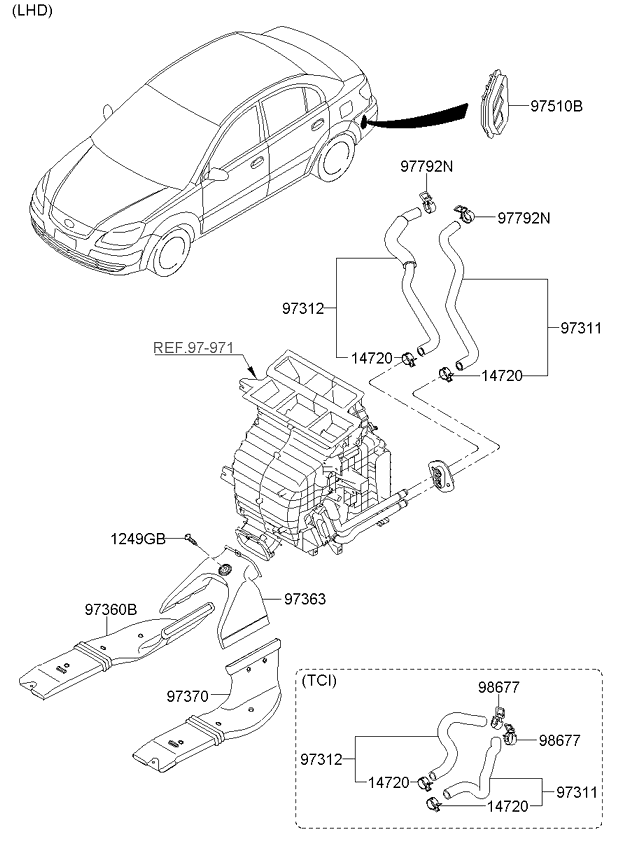 A/C SYSTEM - COOLER LINE, FRONT