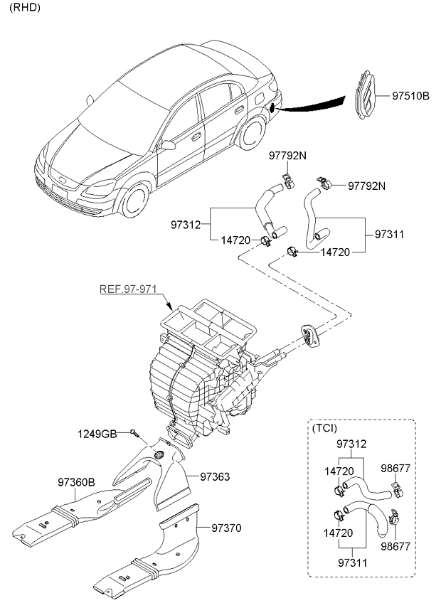 A/C SYSTEM - COOLER LINE, FRONT