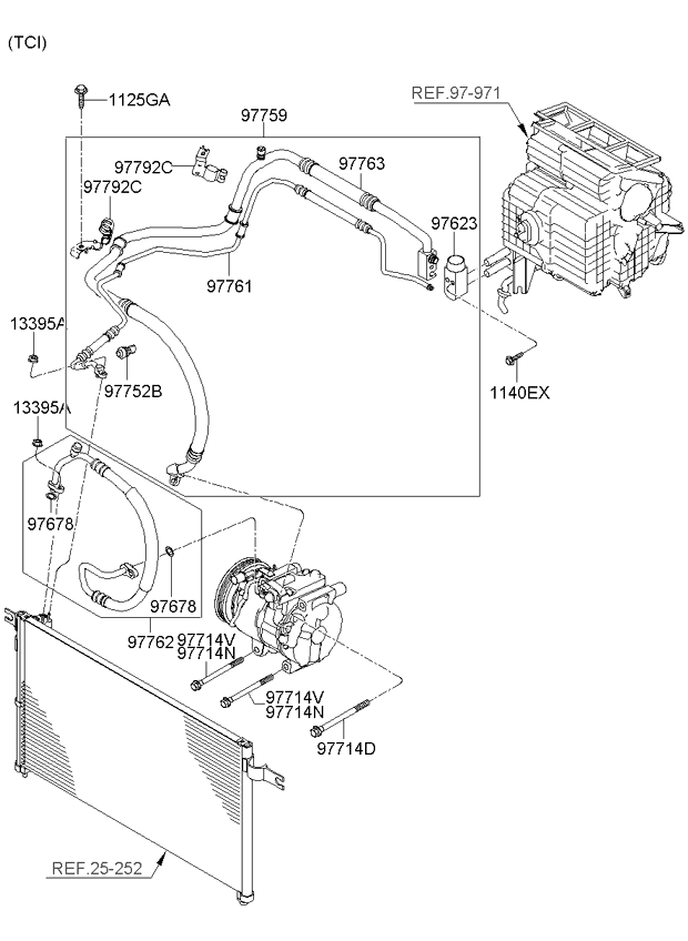 A/C SYSTEM - COOLER LINE, FRONT