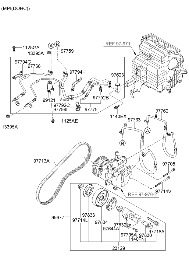 A/C SYSTEM - COOLER LINE, FRONT