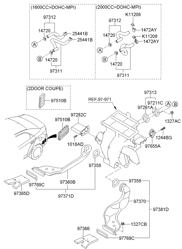 A/C SYSTEM - COOLER LINE, FRONT