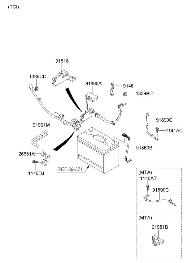 A/C SYSTEM - COOLER LINE, FRONT