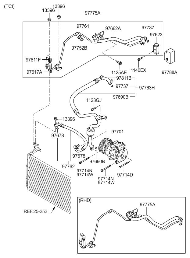 A/C SYSTEM - COOLER LINE, FRONT