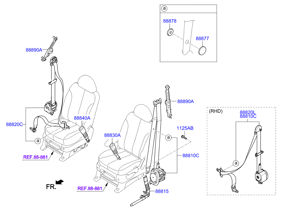 HARDWARE - REAR SEAT