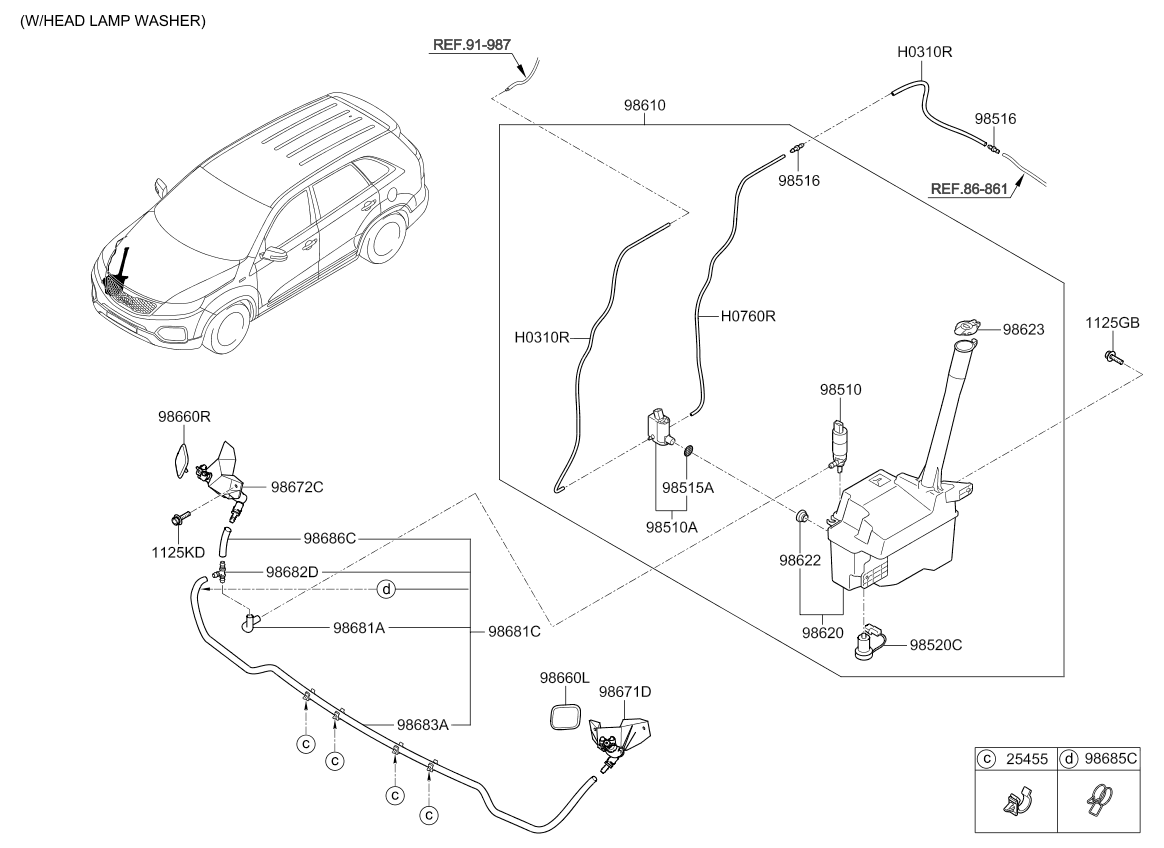 A/C SYSTEM - COOLER LINE, REAR