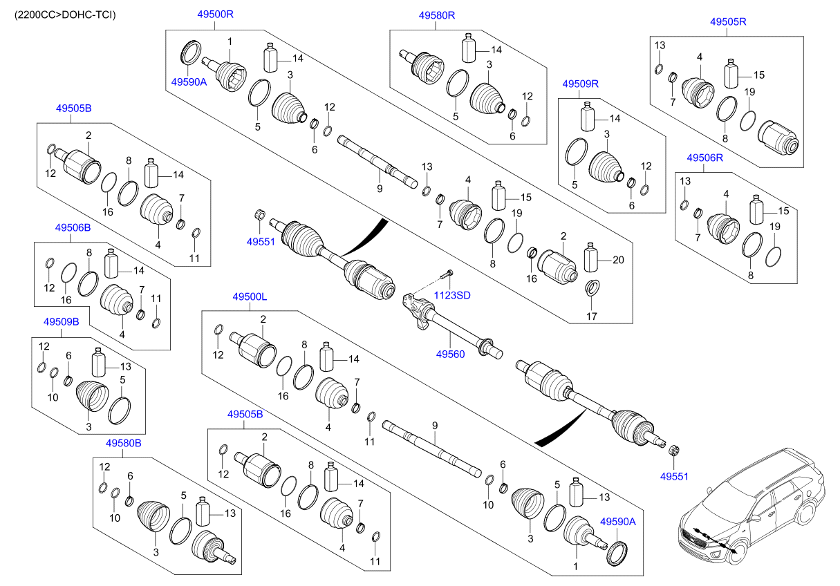 DRIVE SHAFT (REAR)