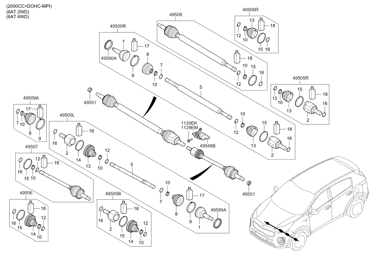 DRIVE SHAFT (REAR)