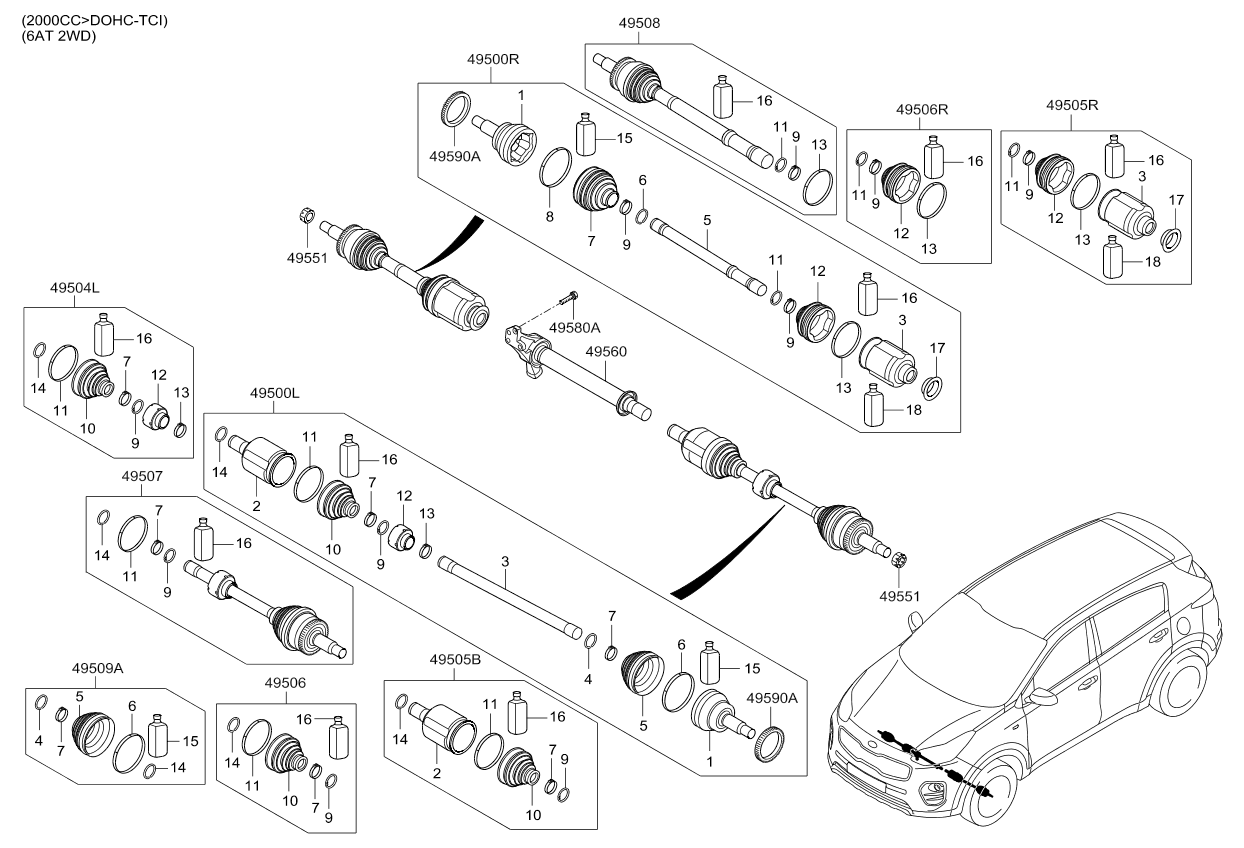 DRIVE SHAFT (REAR)