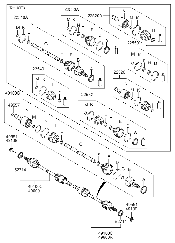 DRIVE SHAFT ASSY - REAR