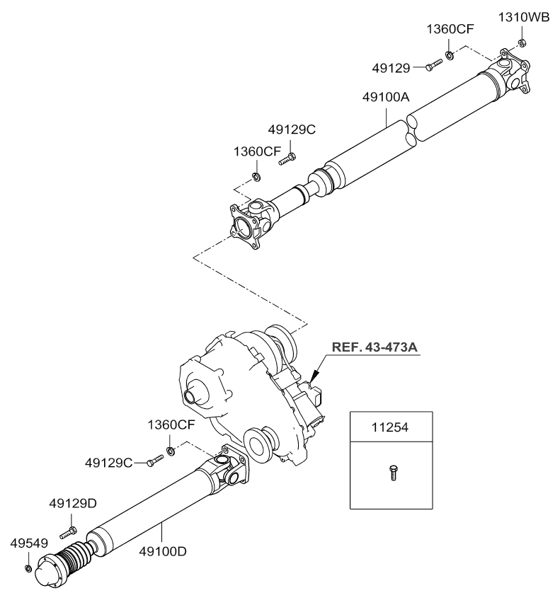 DRIVE SHAFT ASSY - REAR