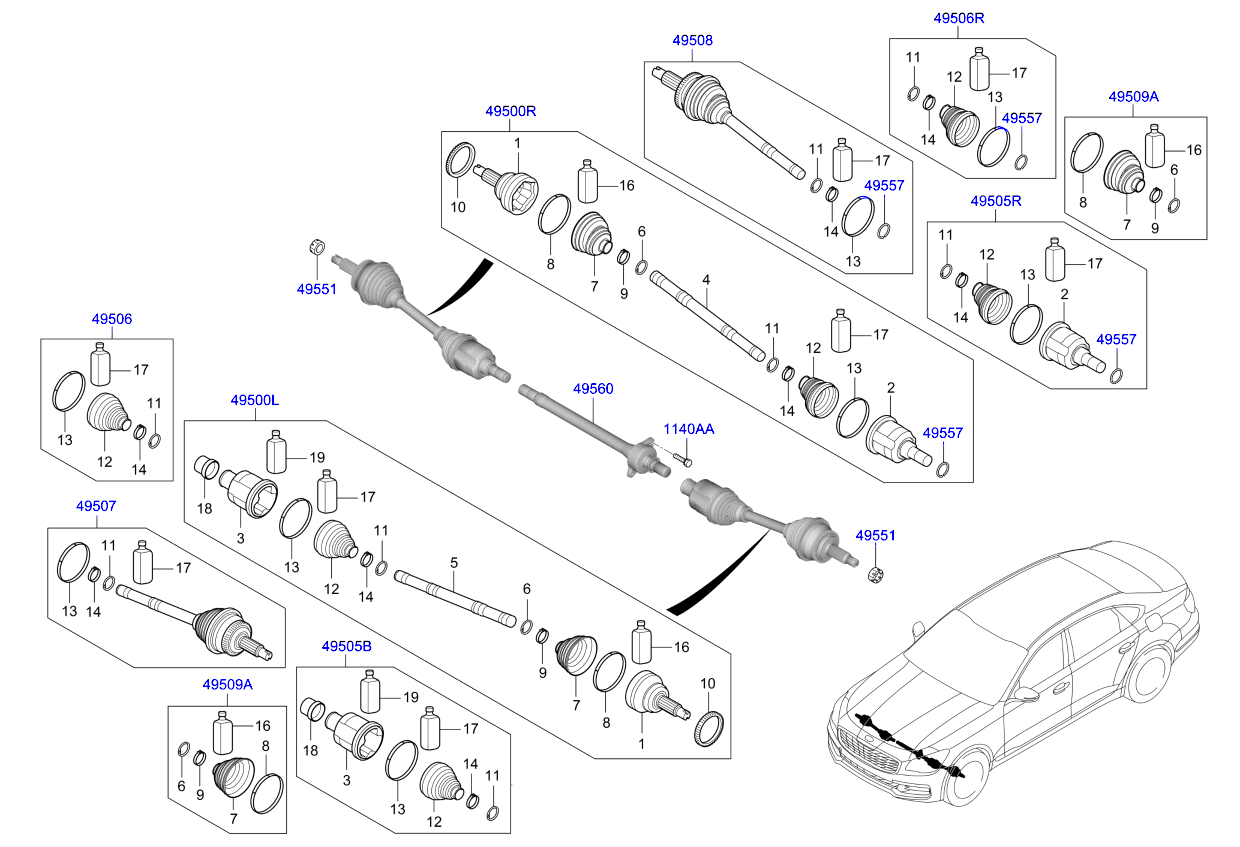 DRIVE SHAFT (REAR)