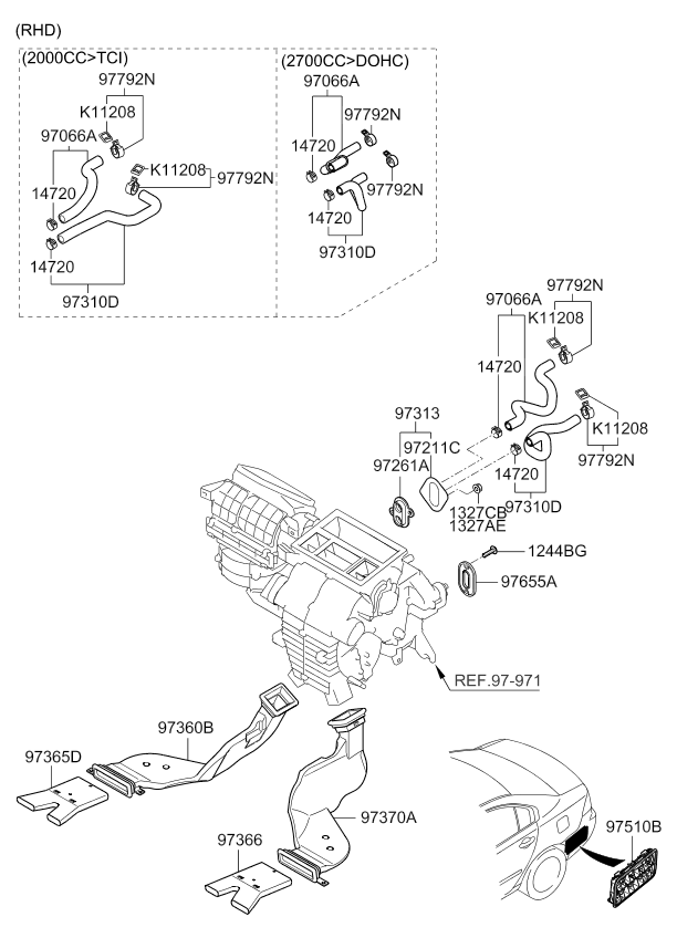 A/C SYSTEM - COOLER LINE, FRONT