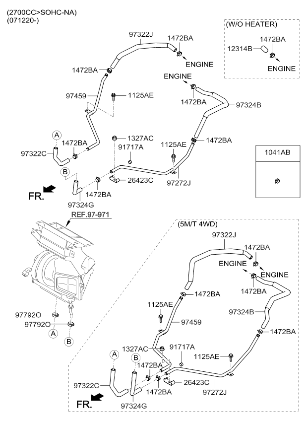 A/C SYSTEM - COOLER LINE, FRONT