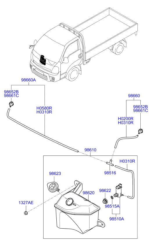 A/C SYSTEM - COOLER LINE, FRONT