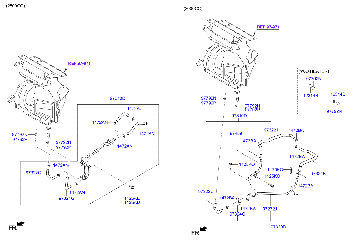 A/C SYSTEM - COOLER LINE, FRONT