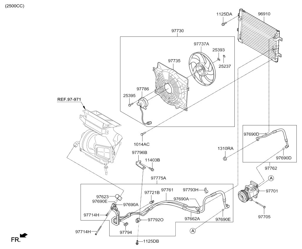 A/C SYSTEM - COOLER LINE, FRONT