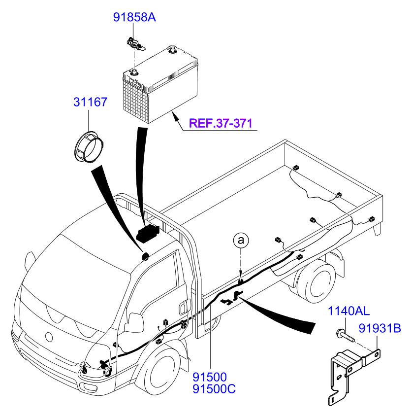 A/C SYSTEM - COOLER LINE, FRONT