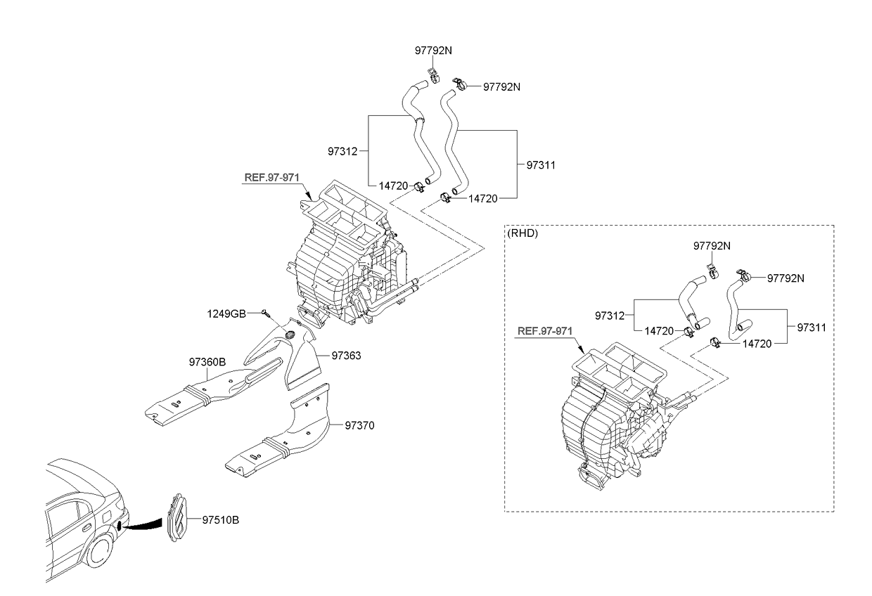 A/C SYSTEM - COOLER LINE, FRONT