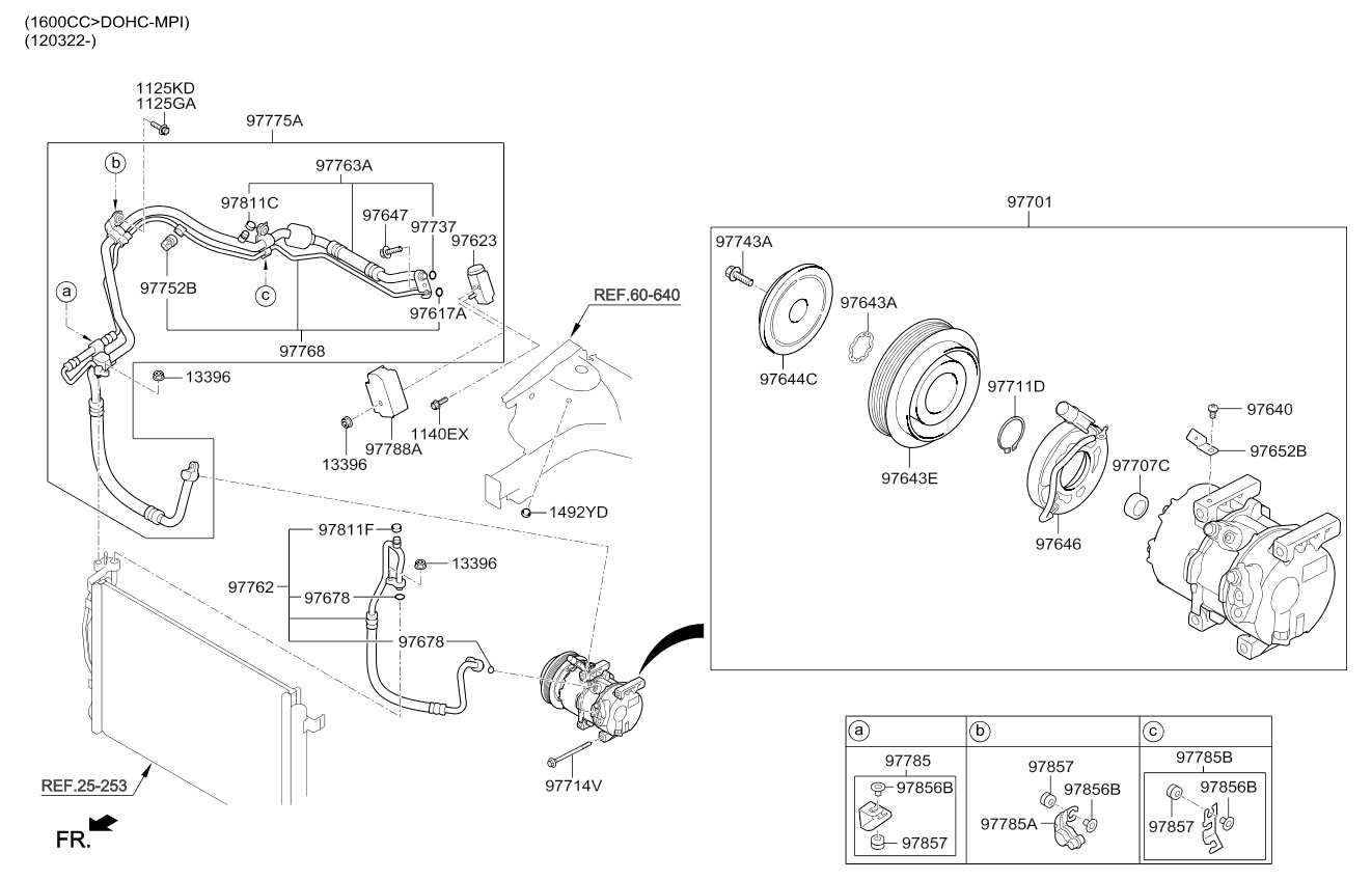 A/C SYSTEM - COOLER LINE, FRONT