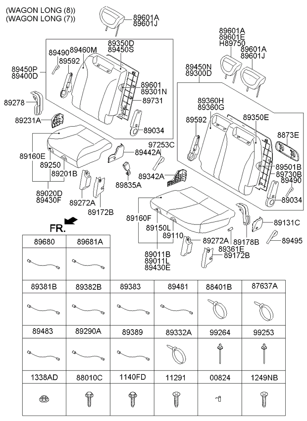 HARDWARE - REAR SEAT