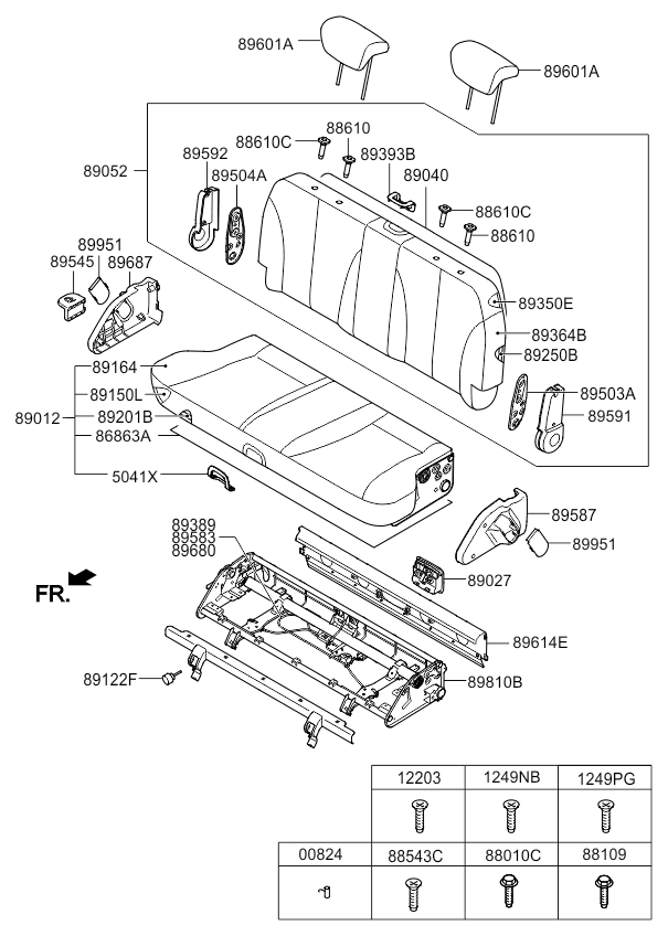 HARDWARE - REAR SEAT