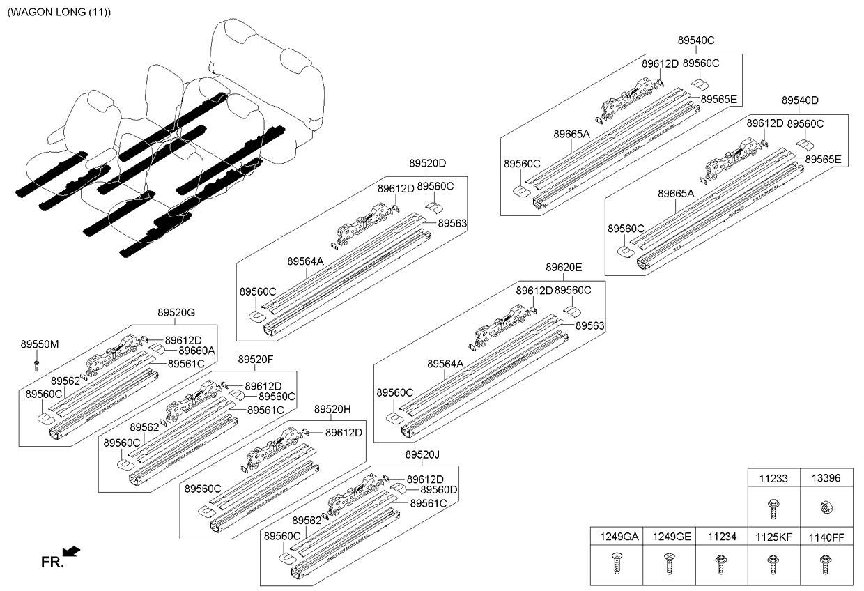 HARDWARE - REAR SEAT