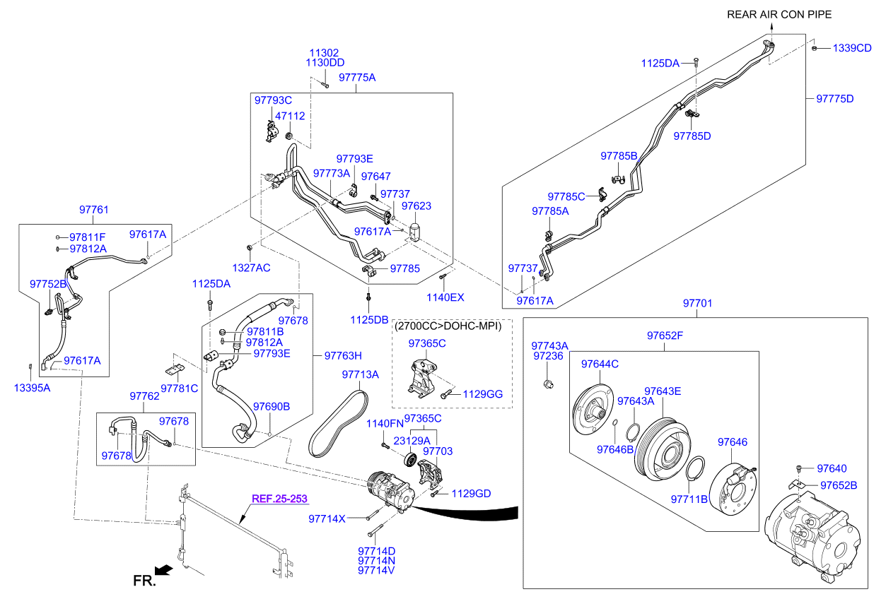 A/C SYSTEM - COOLER LINE, REAR