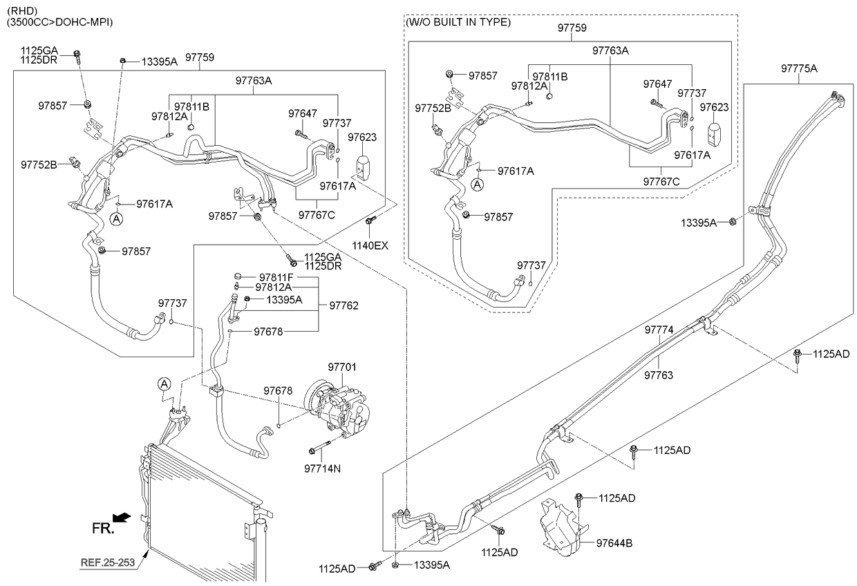 A/C SYSTEM - COOLER LINE, REAR