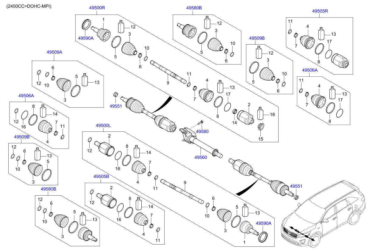 DRIVE SHAFT (REAR)