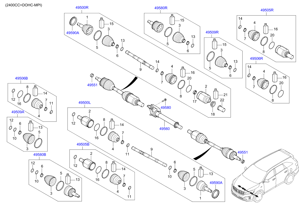 DRIVE SHAFT (REAR)