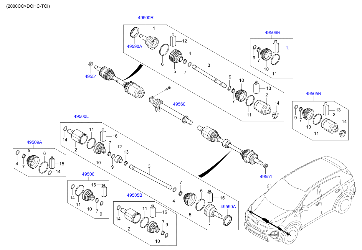 DRIVE SHAFT (REAR)