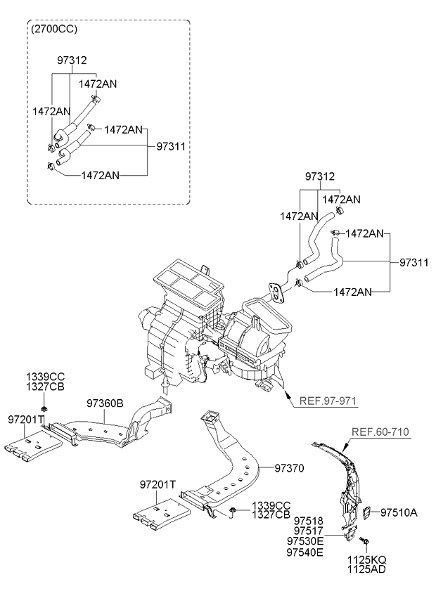 A/C SYSTEM - COOLER LINE, FRONT