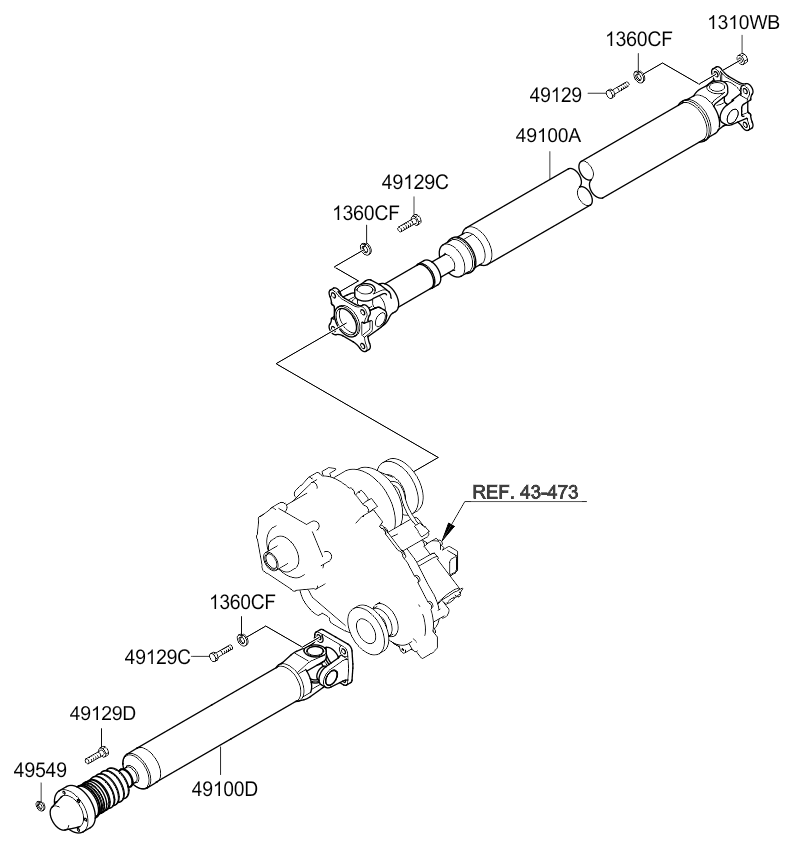 DRIVE SHAFT ASSY - REAR