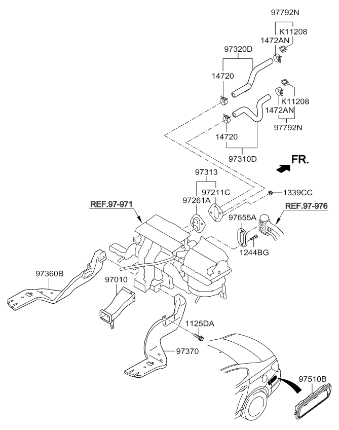 A/C SYSTEM - COOLER LINE, FRONT