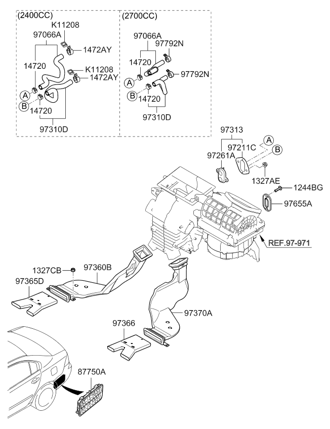 A/C SYSTEM - COOLER LINE, FRONT