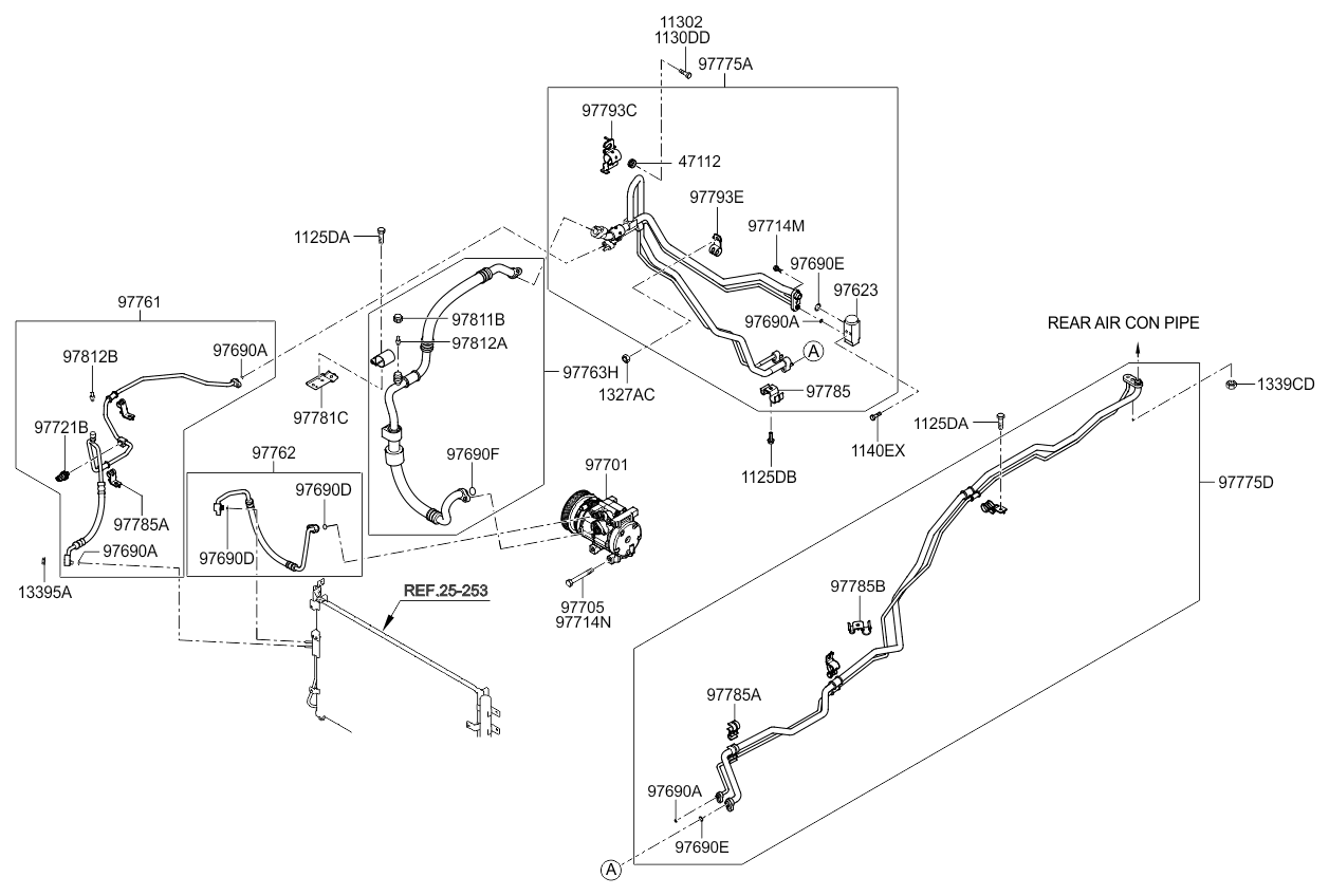 A/C SYSTEM - COOLER LINE, REAR