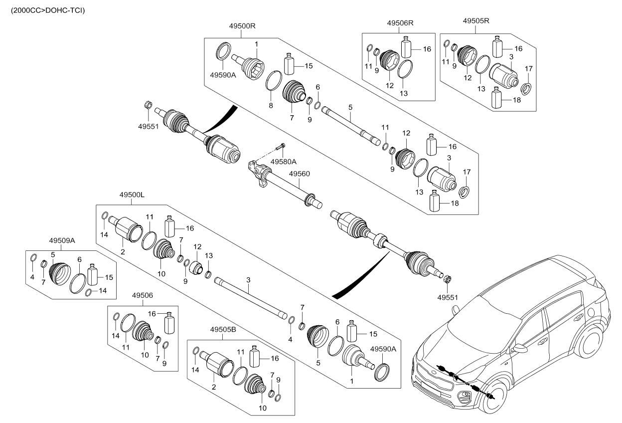 DRIVE SHAFT (REAR)