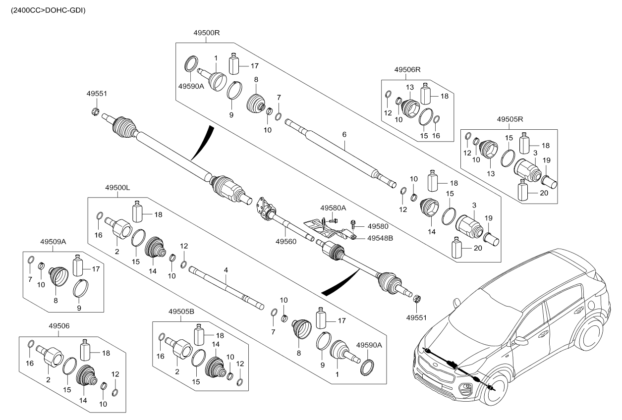 DRIVE SHAFT (REAR)