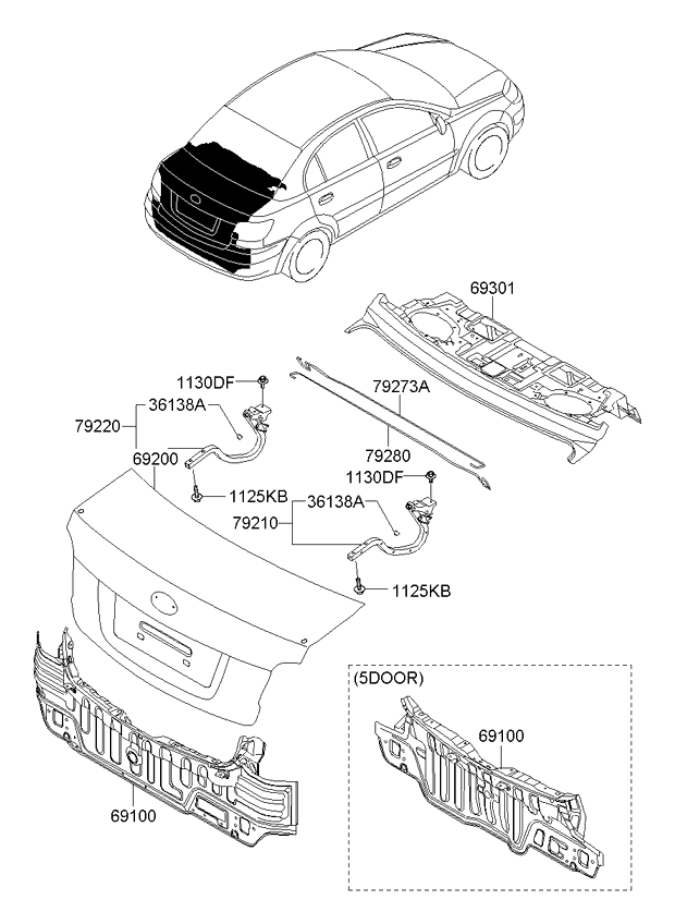 PANEL - REAR DOOR