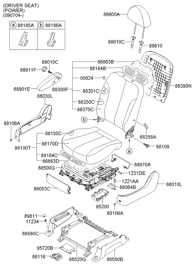 HARDWARE - REAR SEAT