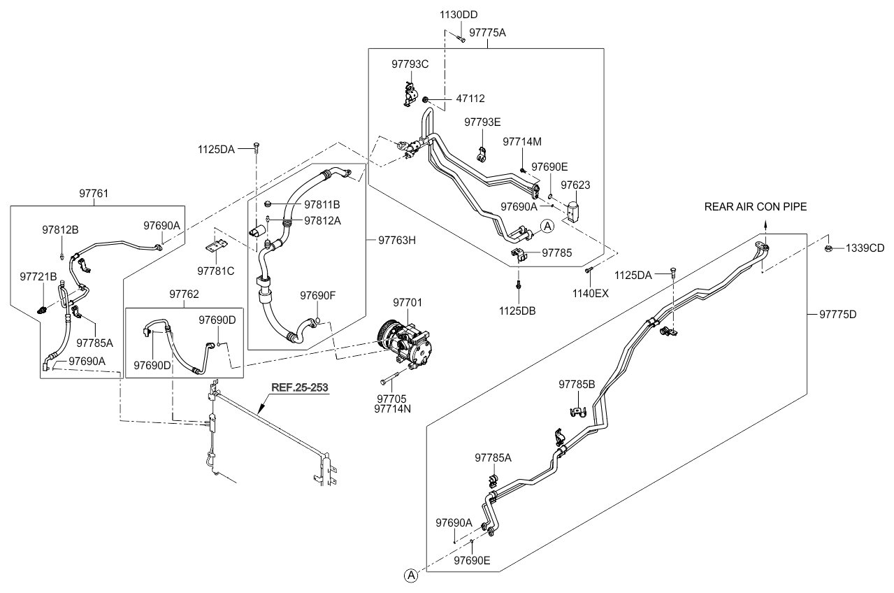 A/C SYSTEM - COOLER LINE, REAR