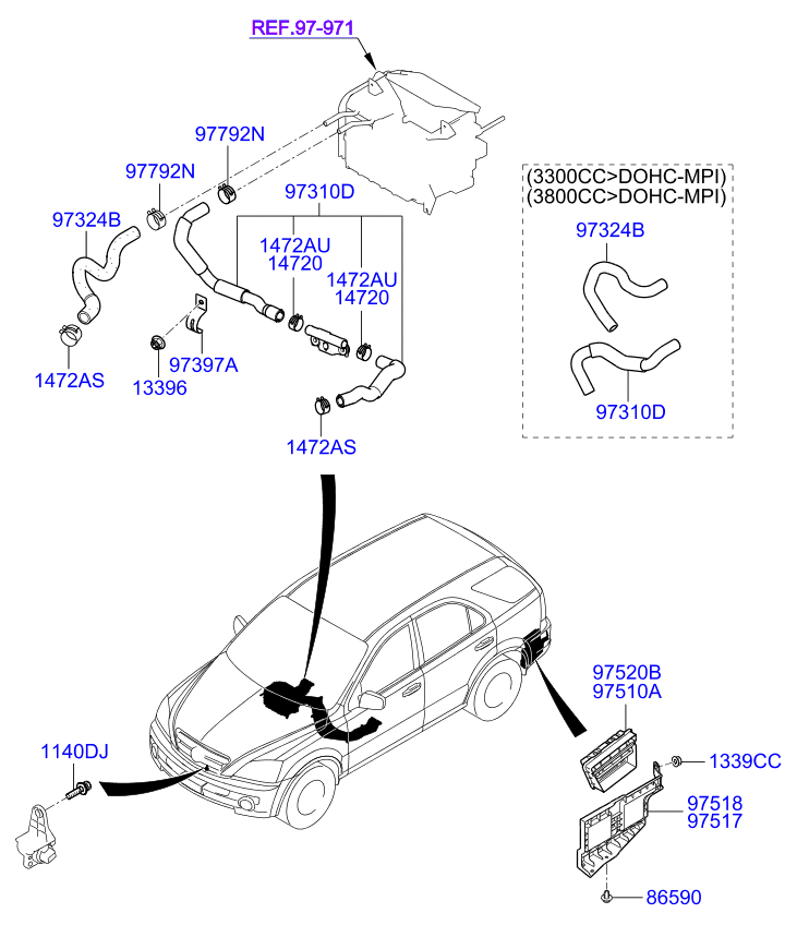 A/C SYSTEM - COOLER LINE, FRONT