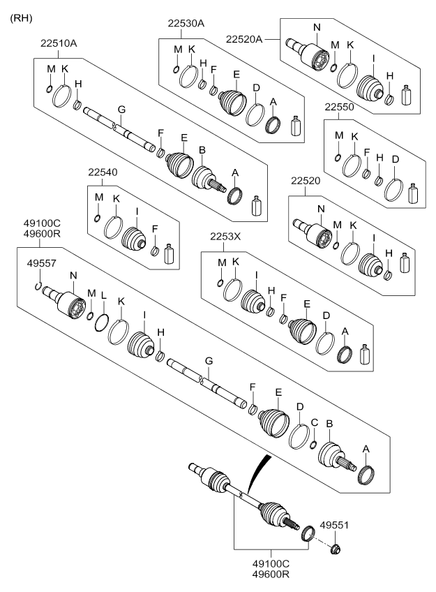 DRIVE SHAFT ASSY - REAR