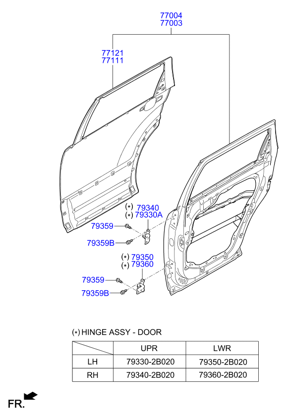 PANEL - REAR DOOR