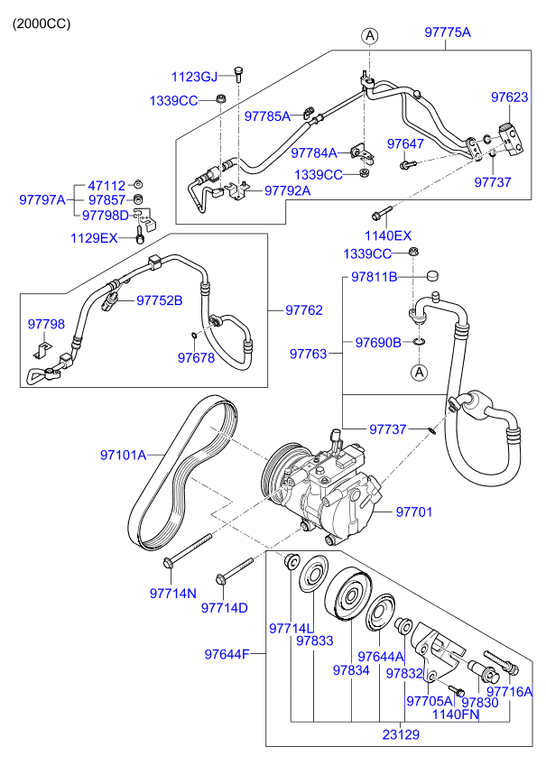 A/C SYSTEM - COOLER LINE, FRONT