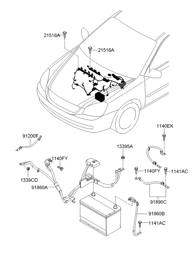 A/C SYSTEM - COOLER LINE, FRONT